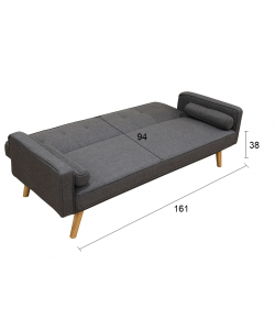 RONY GREY ΥΦΑΣΜΑ ΚΑΝΑΠΕΣ-ΚΡΕΒΑΤΙ 179X80X75εκ.