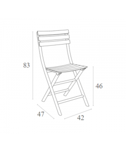 HELEN ΠΤΥΣ/ΝΗ WHITE ΚΑΡΕΚΛΑ ΠΟΛ/ΝΙΟΥ 42X47X83εκ.