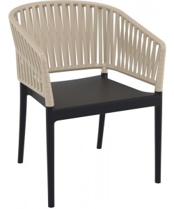 PORTOFINO BLACK/TAUPE ΠΟΛΥΘΡΟΝΑ ΠΟΛ/ΝΙΟΥ 58X58X80εκ.