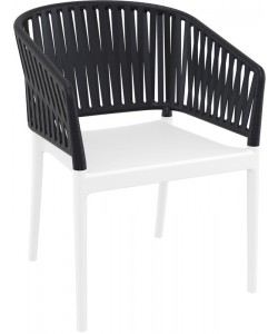 PORTOFINO WHITE/BLACK ΠΟΛΥΘΡΟΝΑ ΠΟΛ/ΝΙΟΥ 58X58X80εκ.