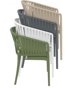PORTOFINO WHITE/OLIVE GREEN ΠΟΛΥΘΡΟΝΑ ΠΟΛ/ΝΙΟΥ 58X58X80εκ.