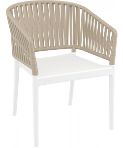 PORTOFINO WHITE/TAUPE ΠΟΛΥΘΡΟΝΑ ΠΟΛ/ΝΙΟΥ 58X58X80εκ.