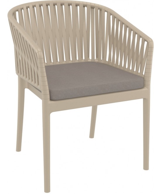 PORTOFINO ΜΑΞΙΛΑΡΙ ΚΑΘΙΣΜΑΤΟΣ LIGHT BROWN 48X50X5εκ.