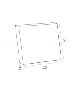 PORTOFINO ΜΑΞΙΛΑΡΙ ΠΛΑΤΗΣ LIGHT BROWN 48X55X5εκ.