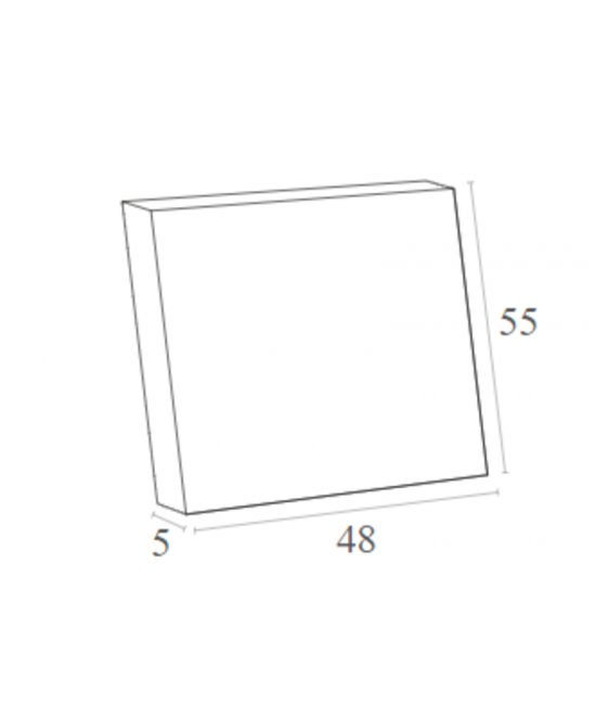 PORTOFINO ΜΑΞΙΛΑΡΙ ΠΛΑΤΗΣ LIGHT BROWN 48X55X5εκ.