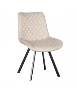 ALESIA S BEIGE ΥΦΑΣΜΑ ΚΑΡΕΚΛΑ ΜΕΤΑΛΛΙΚΗ 53X61X86εκ.