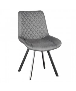 ALESIA S GREY ΥΦΑΣΜΑ ΚΑΡΕΚΛΑ ΜΕΤΑΛΛΙΚΗ 53X61X52-86εκ.