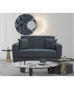 MELINA DARK GREY ΥΦΑΣΜΑ 2ΘΕΣΙΟΣ ΚΑΝΑΠΕΣ/ΚΡΕΒΑΤΙ ΜΕ ΑΠΟΘ.ΧΩΡΟ 150Χ80Χ75εκ.