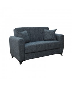 MELINA DARK GREY ΥΦΑΣΜΑ 2ΘΕΣΙΟΣ ΚΑΝΑΠΕΣ/ΚΡΕΒΑΤΙ ΜΕ ΑΠΟΘ.ΧΩΡΟ 150Χ80Χ75εκ.