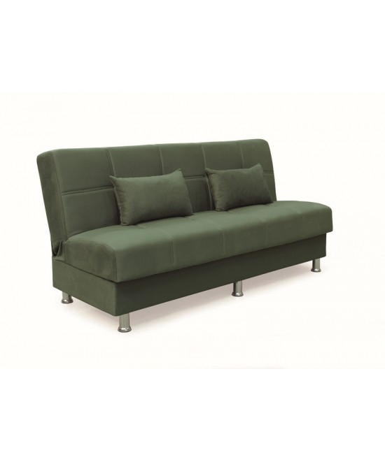 FELINA GREEN ΥΦΑΣΜΑ 3ΘΕΣΙΟΣ ΚΑΝΑΠΕΣ/ΚΡΕΒΑΤΙ ΜΕ ΑΠΟΘ.ΧΩΡΟ 182X90X80εκ.