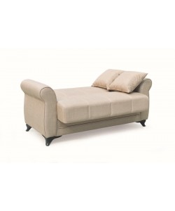 LENA LIGHT BROWN ΥΦΑΣΜΑ 2ΘΕΣΙΟΣ ΚΑΝΑΠΕΣ/ΚΡΕΒΑΤΙ ΜΕ ΑΠΟΘ.ΧΩΡΟ 150Χ80Χ75εκ.