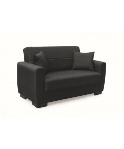 ANIMA BLACK ΥΦΑΣΜΑ 2ΘΕΣΙΟΣ ΚΑΝΑΠΕΣ/ΚΡΕΒΑΤΙ ΜΕ ΑΠΟΘ.ΧΩΡΟ 150Χ80Χ75εκ.