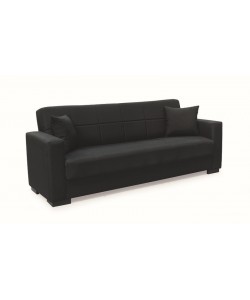 ROVER BLACK ΥΦΑΣΜΑ 3ΘΕΣΙΟΣ ΚΑΝΑΠΕΣ/ΚΡΕΒΑΤΙ ΜΕ ΑΠΟΘ.ΧΩΡΟ 210X80X75εκ.