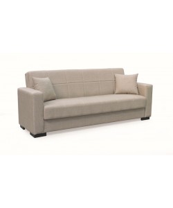 ROVER LIGHT BROWN ΥΦΑΣΜΑ 3ΘΕΣΙΟΣ ΚΑΝΑΠΕΣ/ΚΡΕΒΑΤΙ ΜΕ ΑΠΟΘ.ΧΩΡΟ 210X80X75εκ.