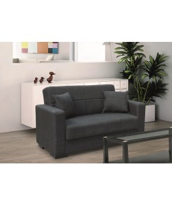 ROVER DARK GREY ΥΦΑΣΜΑ 2ΘΕΣΙΟΣ ΚΑΝΑΠΕΣ/ΚΡΕΒΑΤΙ ΜΕ ΑΠΟΘ.ΧΩΡΟ 150Χ80Χ75εκ.