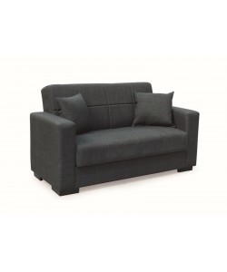 ROVER DARK GREY ΥΦΑΣΜΑ 2ΘΕΣΙΟΣ ΚΑΝΑΠΕΣ/ΚΡΕΒΑΤΙ ΜΕ ΑΠΟΘ.ΧΩΡΟ 150Χ80Χ75εκ.