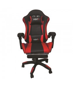 A6060 ΜΑΥΡΟ/ΚΟΚΚΙΝΟ ΠΟΛΥΘΡΟΝΑ GAMING/ΜΕ ΥΠΟΠΟΔΙΟ 64X62X113-121εκ.