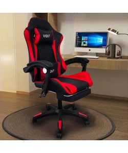 A6060 ΜΑΥΡΟ/ΚΟΚΚΙΝΟ ΠΟΛΥΘΡΟΝΑ GAMING/ΜΕ ΥΠΟΠΟΔΙΟ 64X62X113-121εκ.