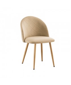 RIO ΦΥΣΙΚΟ/BEIGE ΥΦΑΣΜΑ(Σ4)ΚΑΡΕΚΛΑ ΜΕΤΑΛΛΙΚΗ 47X53.5X49-80εκ.