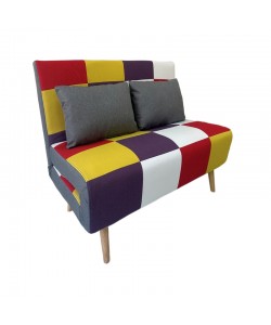 SARA PATCHWORK ΥΦΑΣΜΑ ΚΑΝΑΠΕΣ/ΚΡΕΒΑΤΙ 134Χ80Χ84εκ.