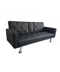 REST/ARMS BLACK PU ΚΑΝΑΠΕΣ-ΚΡΕΒΑΤΙ 188X88X79εκ.