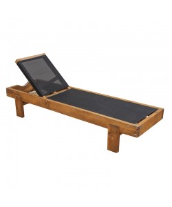 LEDA ΞΑΠΛΩΣΤΡΑ ΞΥΛ./TEXTILENE 2X2 70X200X35εκ. ΚΑΡΥΔΙ