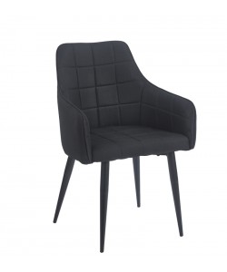 CAMERON BLACK ΥΦΑΣΜΑ ΠΟΛΥΘΡΟΝΑ ΜΕΤΑΛΛΙΚΗ 58X56X87εκ.