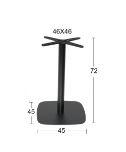 FLAT-S ΜΑΥΡΗ 45Χ45Χ72εκ.(Σ)ΒΑΣΗ ΜΕΤΑΛΛΙΚΗ