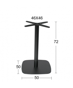 FLAT-S 50Χ50Χ72εκ.(Σ)ΒΑΣΗ ΜΕΤΑΛΛΙΚΗ ΜΑΥΡΗ