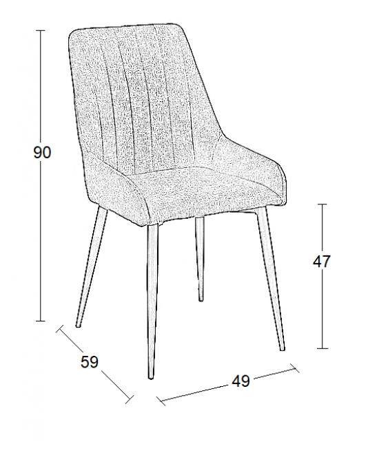 JULIA BLACK ΥΦΑΣΜΑ ΚΑΡΕΚΛΑ ΜΕΤΑΛΛΙΚΗ 49(56)Χ59Χ90εκ.