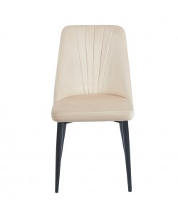 OLIVIA BEIGE VELVET ΥΦΑΣΜΑ ΚΑΡΕΚΛΑ ΜΕΤΑΛΛΙΚΗ 46(59)X58X85εκ.