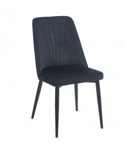 OLIVIA BLACK VELVET ΥΦΑΣΜΑ ΚΑΡΕΚΛΑ ΜΕΤΑΛΛΙΚΗ 46(59)X58X85εκ.