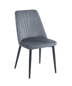 OLIVIA GREY VELVET ΥΦΑΣΜΑ ΚΑΡΕΚΛΑ ΜΕΤΑΛΛΙΚΗ 46(59)X58X85εκ.