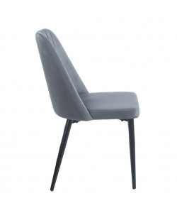 OLIVIA GREY VELVET ΥΦΑΣΜΑ ΚΑΡΕΚΛΑ ΜΕΤΑΛΛΙΚΗ 46(59)X58X85εκ.