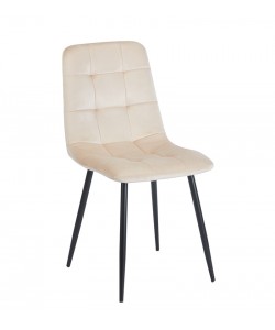 OSCAR BEIGE VELVET ΥΦΑΣΜΑ ΚΑΡΕΚΛΑ ΜΕΤΑΛΛΙΚΗ 43Χ51Χ50-90εκ.