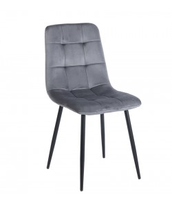 OSCAR GREY VELVET ΥΦΑΣΜΑ ΚΑΡΕΚΛΑ ΜΕΤΑΛΛΙΚΗ 43Χ51Χ90εκ.