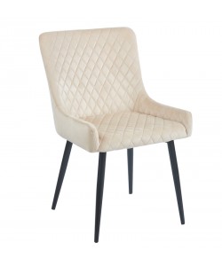 VANESA BEIGE VELVET ΥΦΑΣΜΑ ΚΑΡΕΚΛΑ ΜΕΤΑΛΛΙΚΗ 46X62X86εκ.