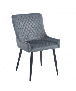 VANESA GREY VELVET ΥΦΑΣΜΑ ΚΑΡΕΚΛΑ ΜΕΤΑΛΛΙΚΗ 46X62X51-86εκ.