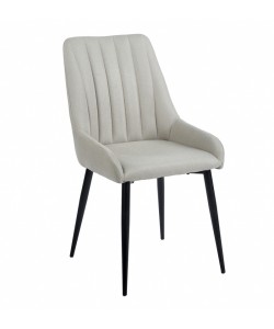 JULIA L. BEIGE ΥΦΑΣΜΑ ΚΑΡΕΚΛΑ ΜΕΤΑΛΛΙΚΗ 49(56)Χ59Χ90εκ.