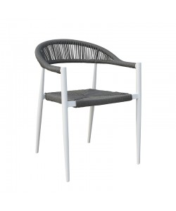 VALERIA WHITE/GREY ΠΟΛ/ΝΑ ΑΛΟΥΜΙΝΙΟΥ 57Χ57Χ78εκ.