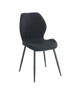 DYLAN BLACK ΥΦΑΣΜΑ ΚΑΡΕΚΛΑ ΜΕΤΑΛΛΙΚΗ 48X53X51-74εκ.