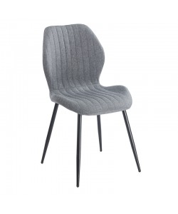 DYLAN GREY ΥΦΑΣΜΑ ΚΑΡΕΚΛΑ ΜΕΤΑΛΛΙΚΗ 48X53X51-74εκ.