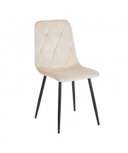 EVA BEIGE VELVET ΥΦΑΣΜΑ ΚΑΡΕΚΛΑ ΜΕΤΑΛΛΙΚΗ 43X55X49-90εκ.