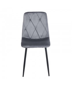 EVA GREY VELVET ΥΦΑΣΜΑ ΚΑΡΕΚΛΑ ΜΕΤΑΛΛΙΚΗ 43X55X90εκ.