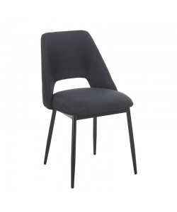 MADISON BLACK ΥΦΑΣΜΑ ΚΑΡΕΚΛΑ ΜΕΤΑΛΛΙΚΗ 45X54X49-83εκ.