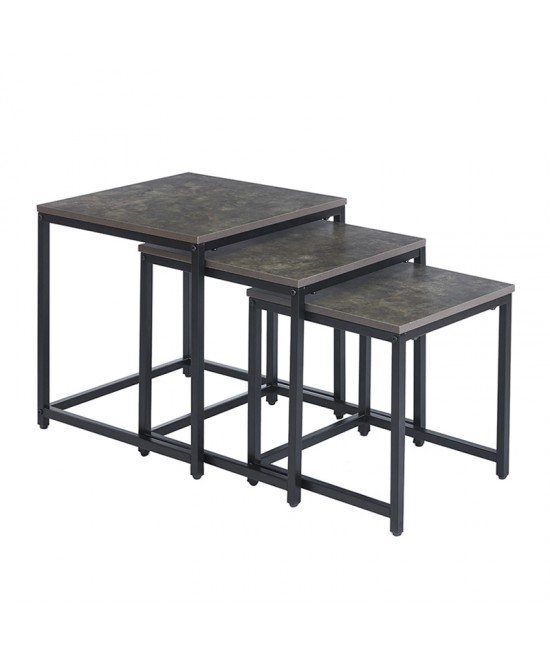 NOLAN SET 3 ΤΜΧ ΤΡΑΠΕΖΑΚΙΑ CEMENT 50X50X50-45X45X45-40X40X40εκ.