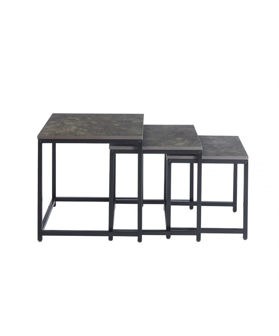 NOLAN SET 3 ΤΜΧ ΤΡΑΠΕΖΑΚΙΑ CEMENT 50X50X50-45X45X45-40X40X40εκ.