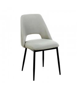 MADISON L. BEIGE ΥΦΑΣΜΑ ΚΑΡΕΚΛΑ ΜΕΤΑΛΛΙΚΗ 45X54X49-83εκ.