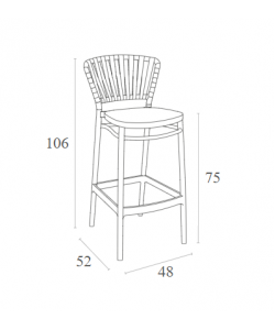 PORTOFINO 75εκ. ΣΚΑΜΠΟ OLIVE GREEN ΠΟΛ/ΝΙΟΥ 48X52X106εκ.