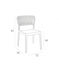 PORTOFINO WHITE ΚΑΡΕΚΛΑ ΠΟΛ/ΝΙΟΥ 52X56X83εκ. PORTOFINO WHITE ΚΑΡΕΚΛΑ ΠΟΛ/ΝΙΟΥ 52X56X83εκ.